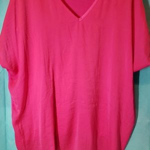 Hot Pink short sleeve Blouse